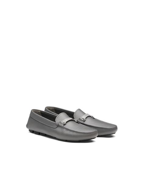 prada saffiano leather loafers